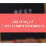 My Story of Success with Microloans