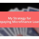 My Strategy for Repaying Microfinance Loans